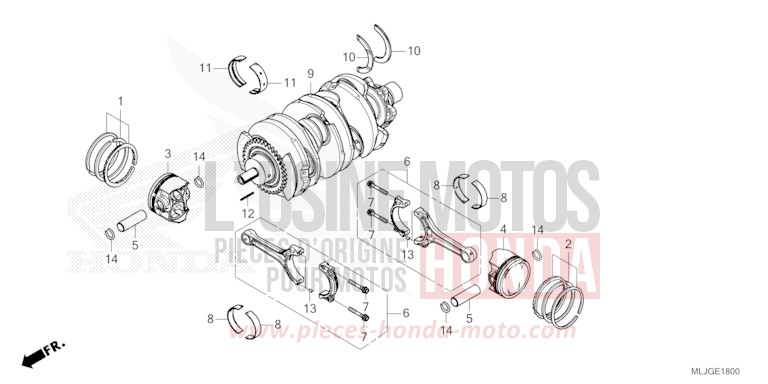 KURBELWELLE/KOLBEN von Gold Wing MAT BULLET SILVER (NH389) von 2026
